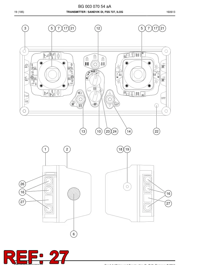BG00343004a BG 003 430 04a Plate, Blanking - Sandvik Technical Drawing
