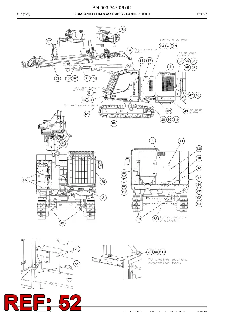 BG00343215f BG 003 432 15f Decal - Sandvik Technical Drawing