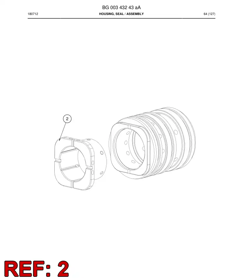 BG00343241b BG 003 432 41b Bushing, Bearing - Sandvik Technical Drawing