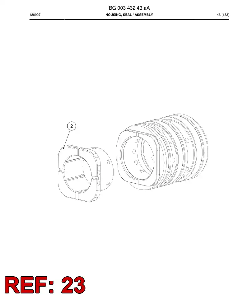 BG00343241c BG 003 432 41c Bushing, Bearing - Sandvik Technical Drawing