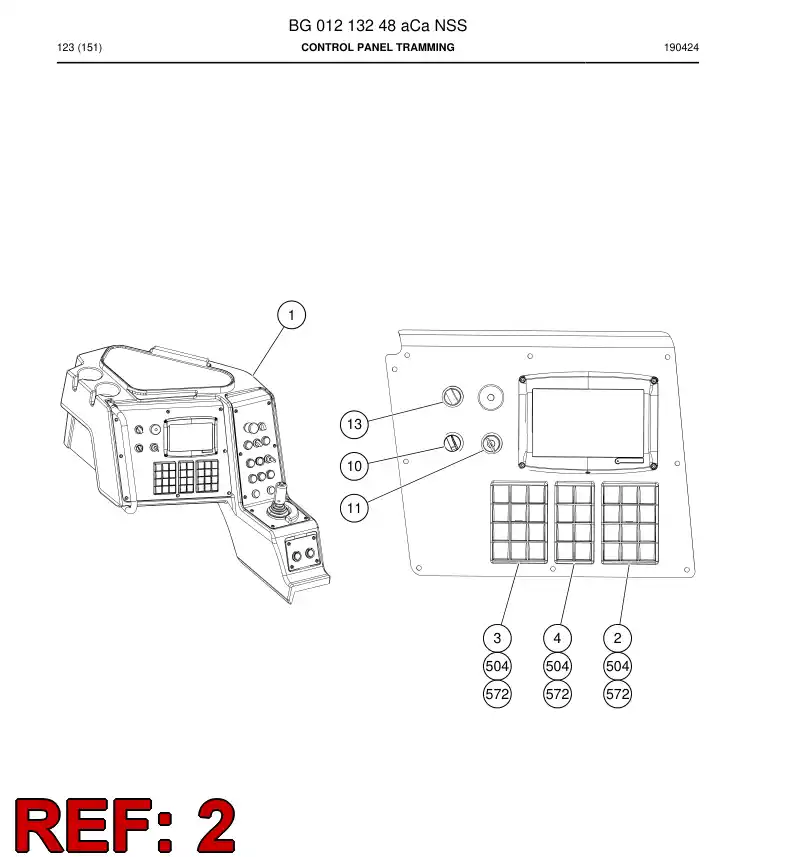 BG00343249a BG 003 432 49a Keyboard - Sandvik Technical Drawing