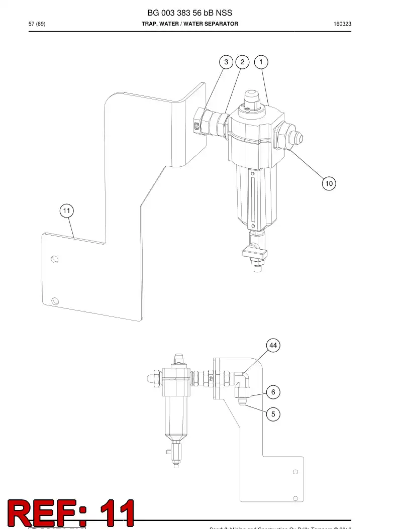 BG00343253a BG 003 432 53a Plate - Sandvik Technical Drawing