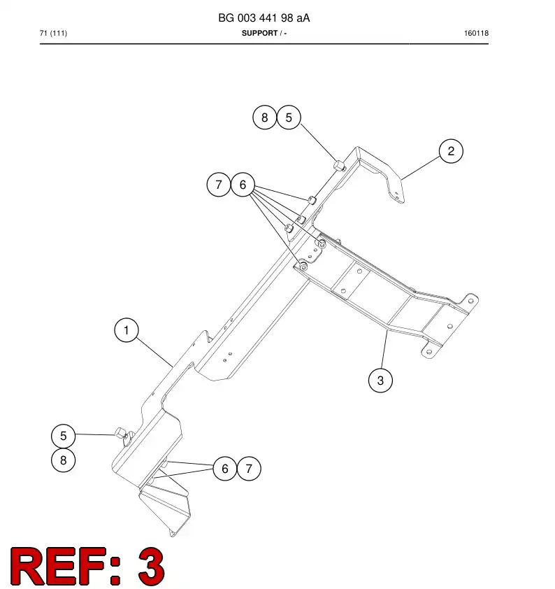 BG00343401a BG 003 434 01a Support - Sandvik Technical Drawing