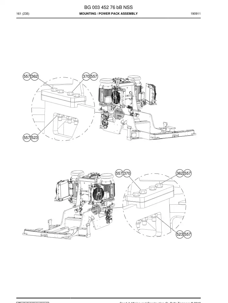 BG00345276b BG 003 452 76b Mounting - Sandvik Technical Drawing
