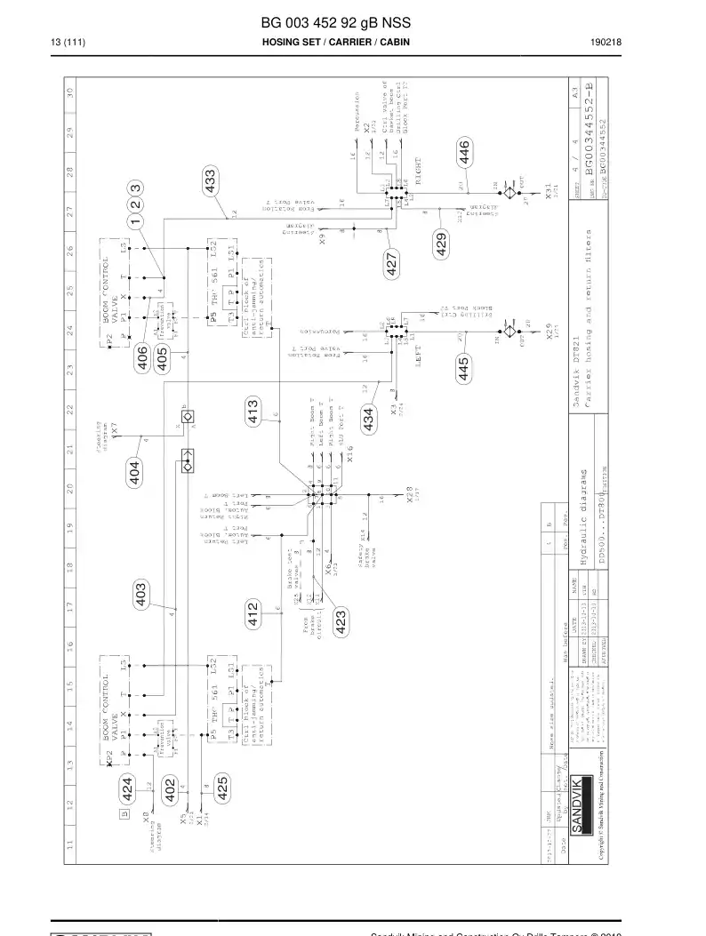 BG00345292g BG 003 452 92g Hosing Set - Sandvik Technical Drawing