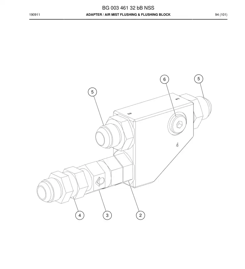 BG00346132b BG 003 461 32b Adapter - Sandvik Technical Drawing