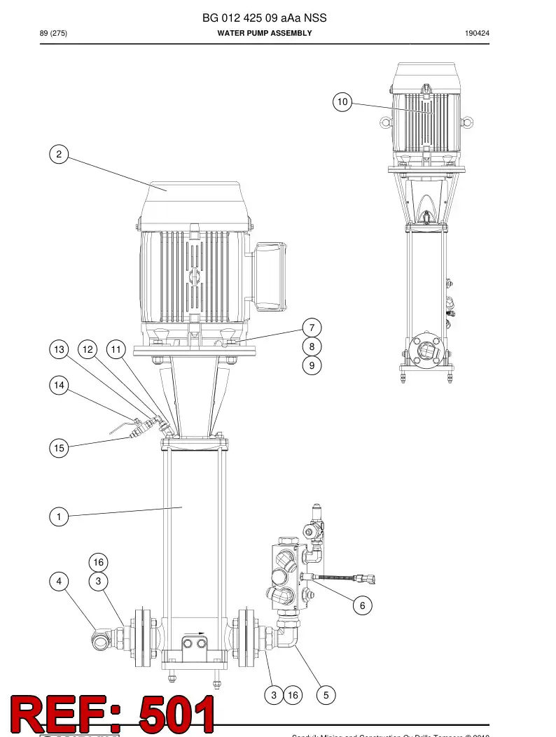 BG00346655b BG 003 466 55b Cable Assembly - Sandvik Technical Drawing