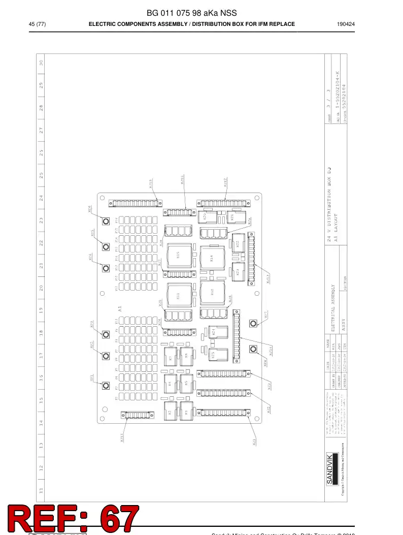 BG00348121b BG 003 481 21b Plate - Sandvik Technical Drawing