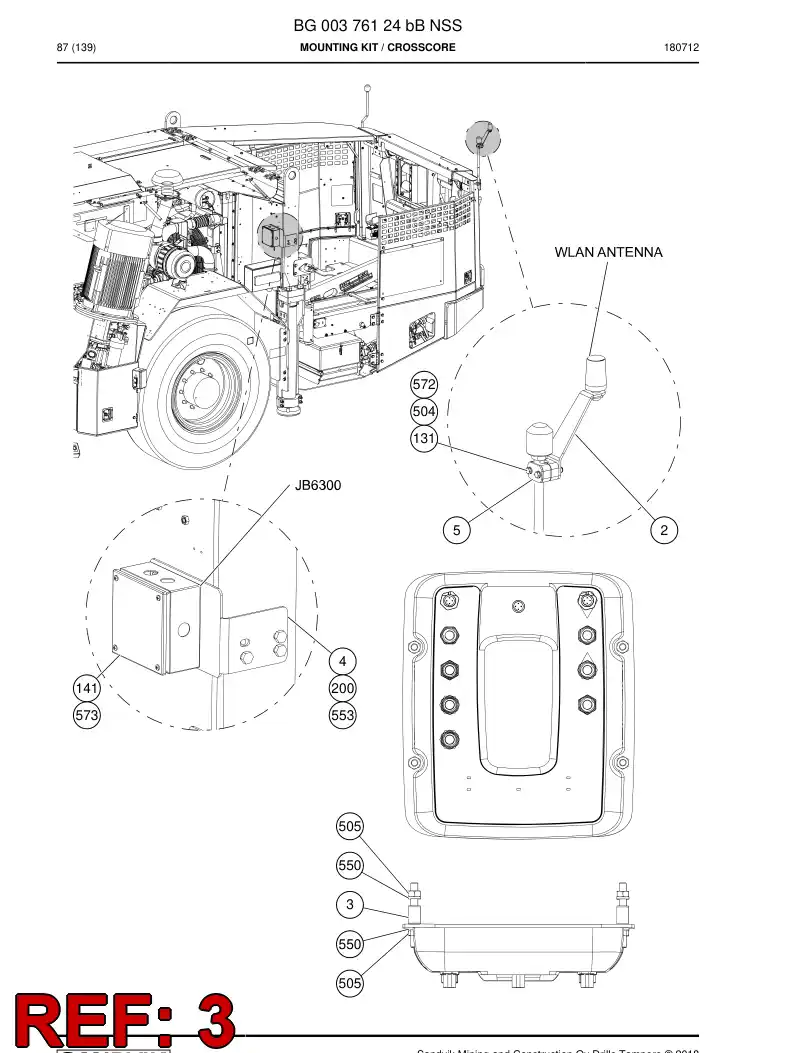 BG00349383a BG 003 493 83a Damper - Sandvik Technical Drawing