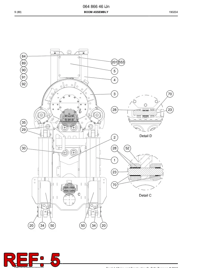 BG00349541a BG 003 495 41a Plate, Cover - Sandvik Technical Drawing