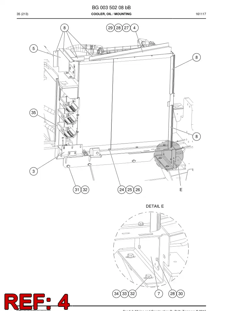 BG00351061a BG 003 510 61a Plate, Guide - Sandvik Technical Drawing