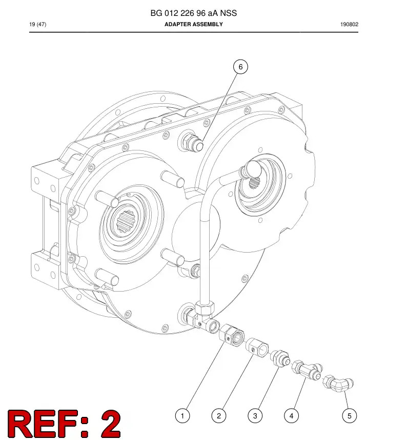 BG00351064a BG 003 510 64a Adapter - Sandvik Technical Drawing