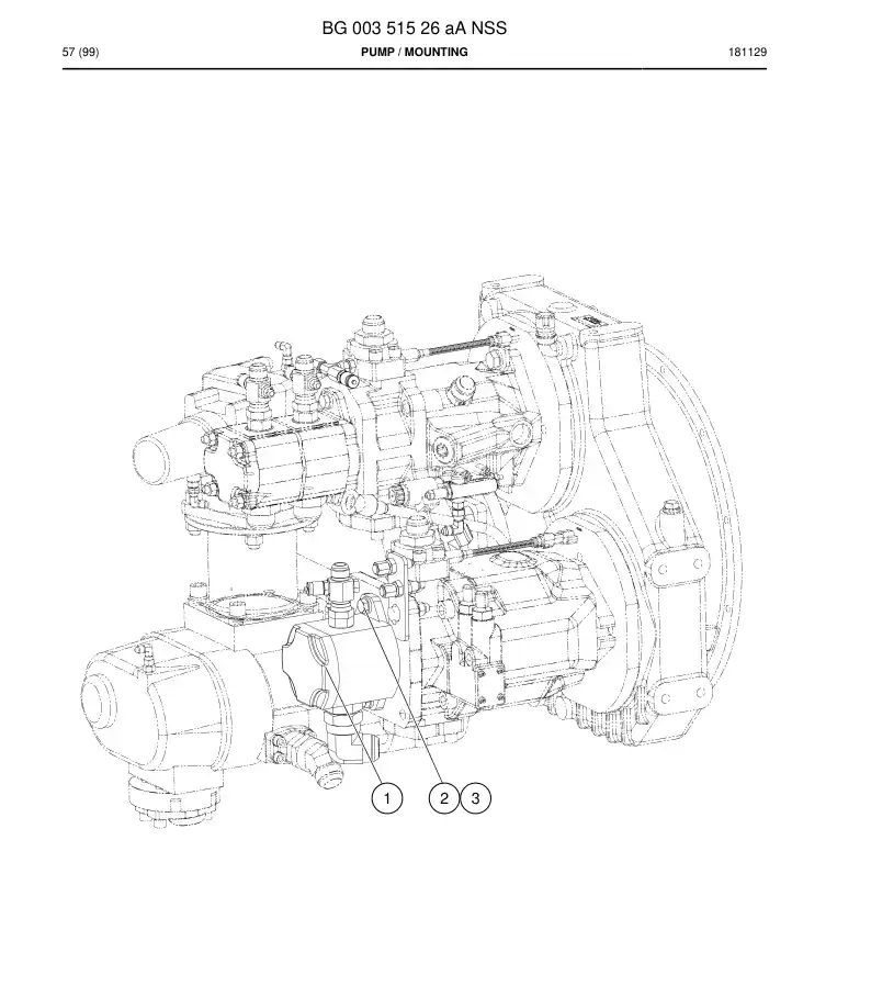 BG00351526a BG 003 515 26a Pump - Sandvik Technical Drawing