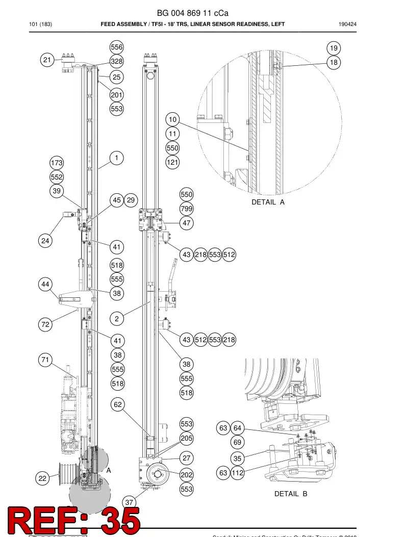 BG00352467c BG 003 524 67c Plate - Sandvik Technical Drawing