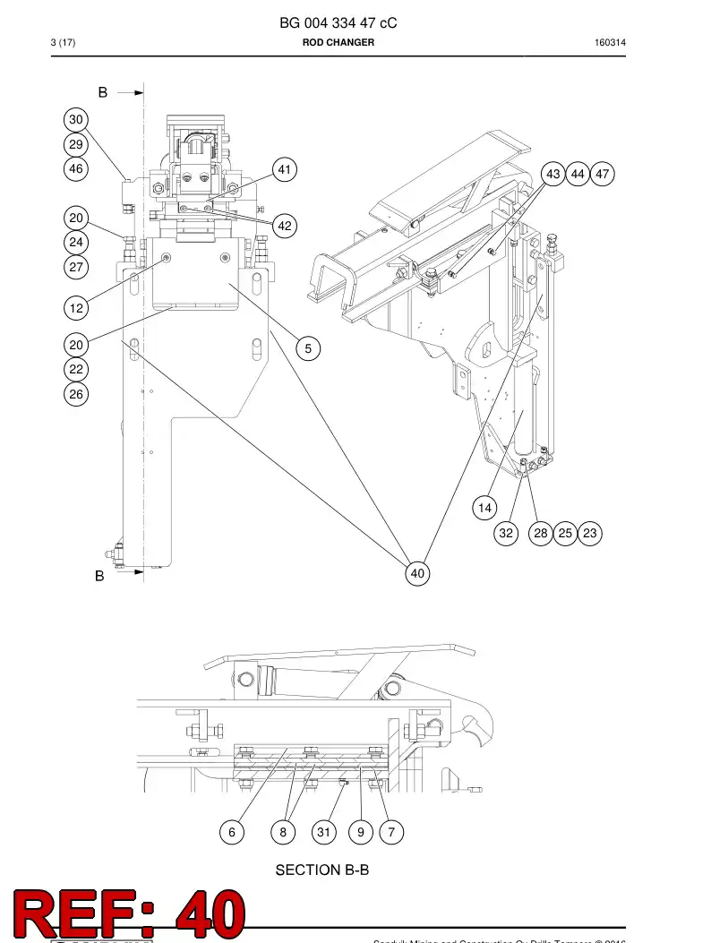 BG00353249b BG 003 532 49b Plate - Sandvik Technical Drawing