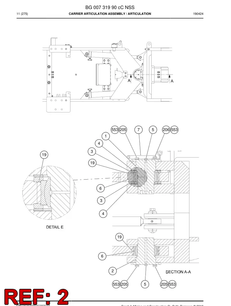 BG00353628a BG 003 536 28a Pin - Sandvik Technical Drawing