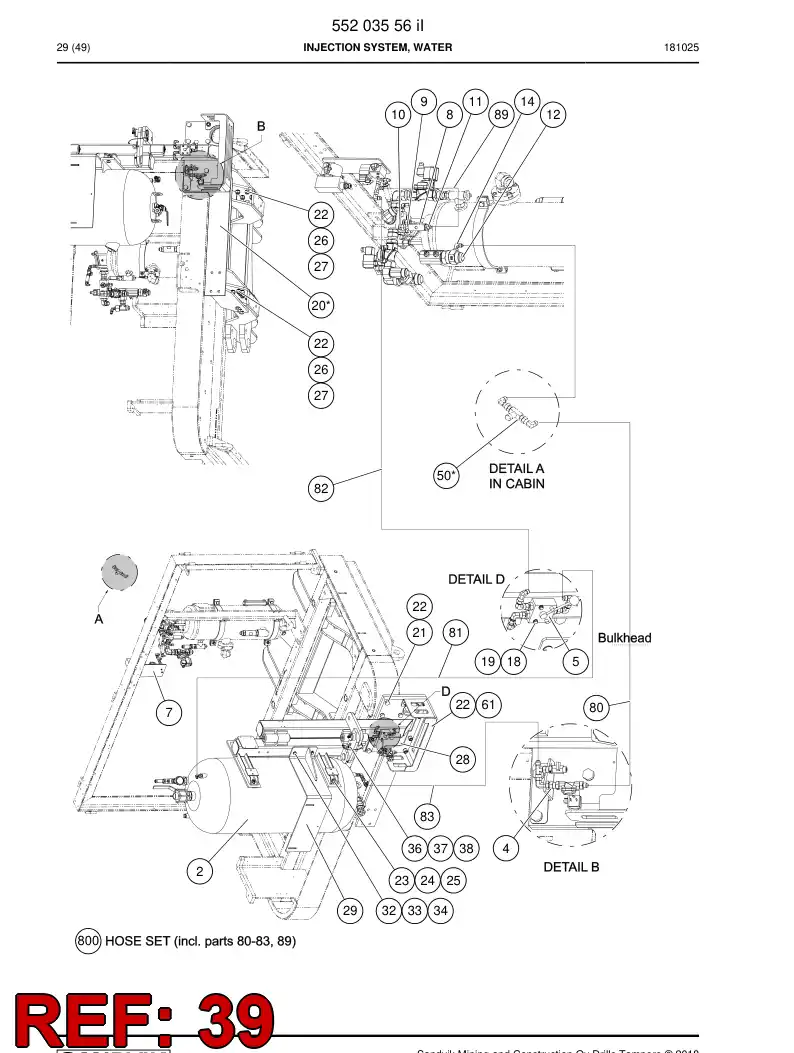 BG00353684a BG 003 536 84a Adapter Assembly - Sandvik Technical Drawing