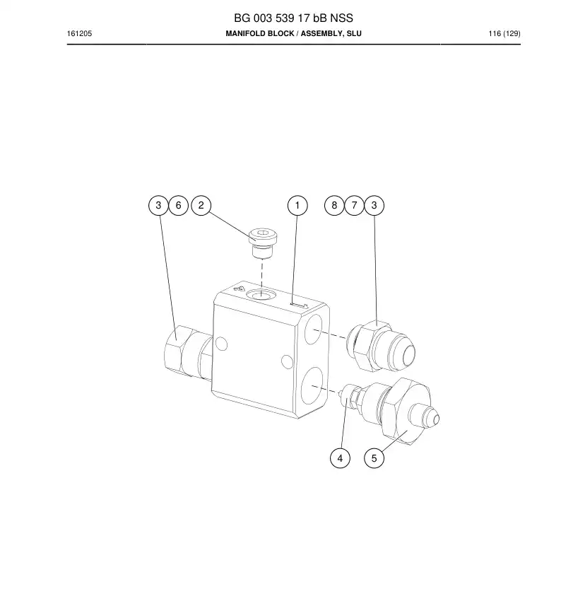 BG00353917b BG 003 539 17b BLOCO DO COLETOR - Sandvik Technical Drawing
