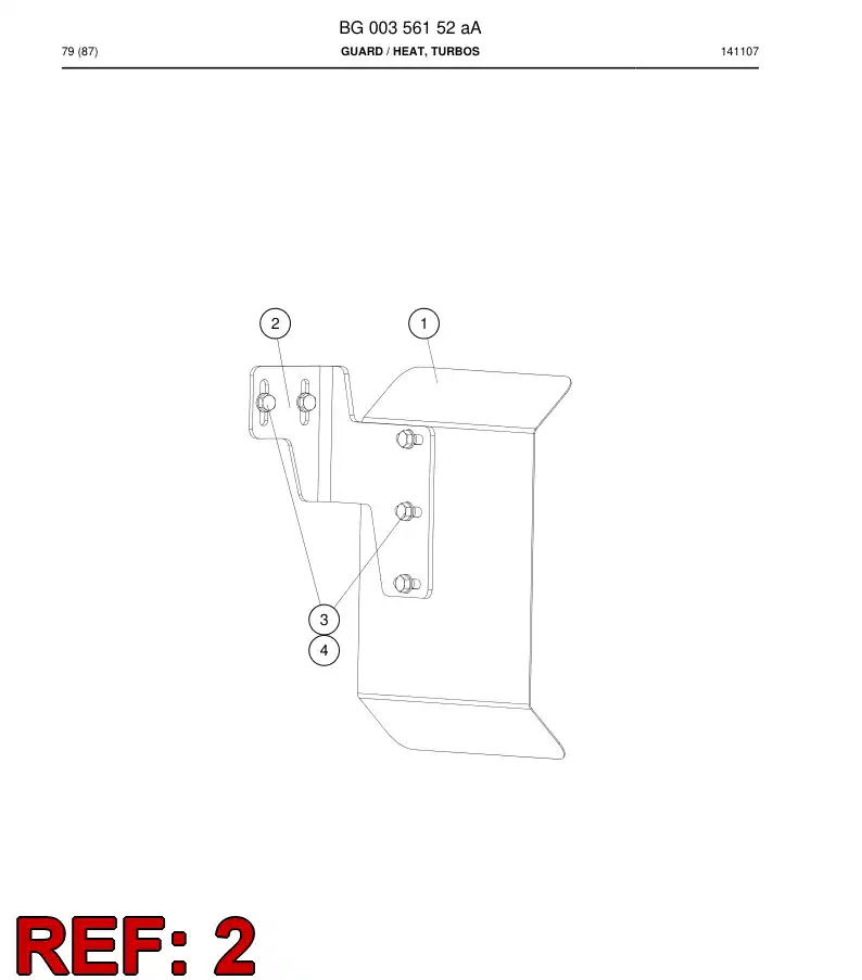 BG00356153a BG 003 561 53a Bracket - Sandvik Technical Drawing