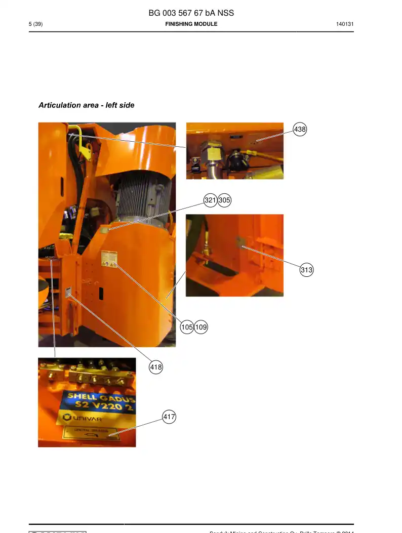 BG00356767b BG 003 567 67b Finishing module - Sandvik Technical Drawing