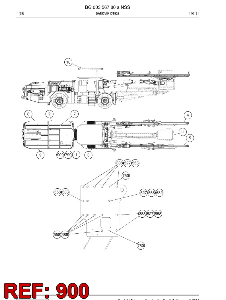 BG00356777a BG 003 567 77a Accessory Kit - Sandvik Technical Drawing