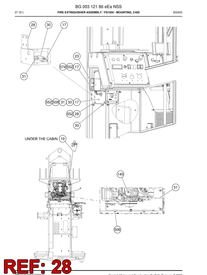 BG00357040b BG 003 570 40b Bracket - Sandvik Technical Drawing