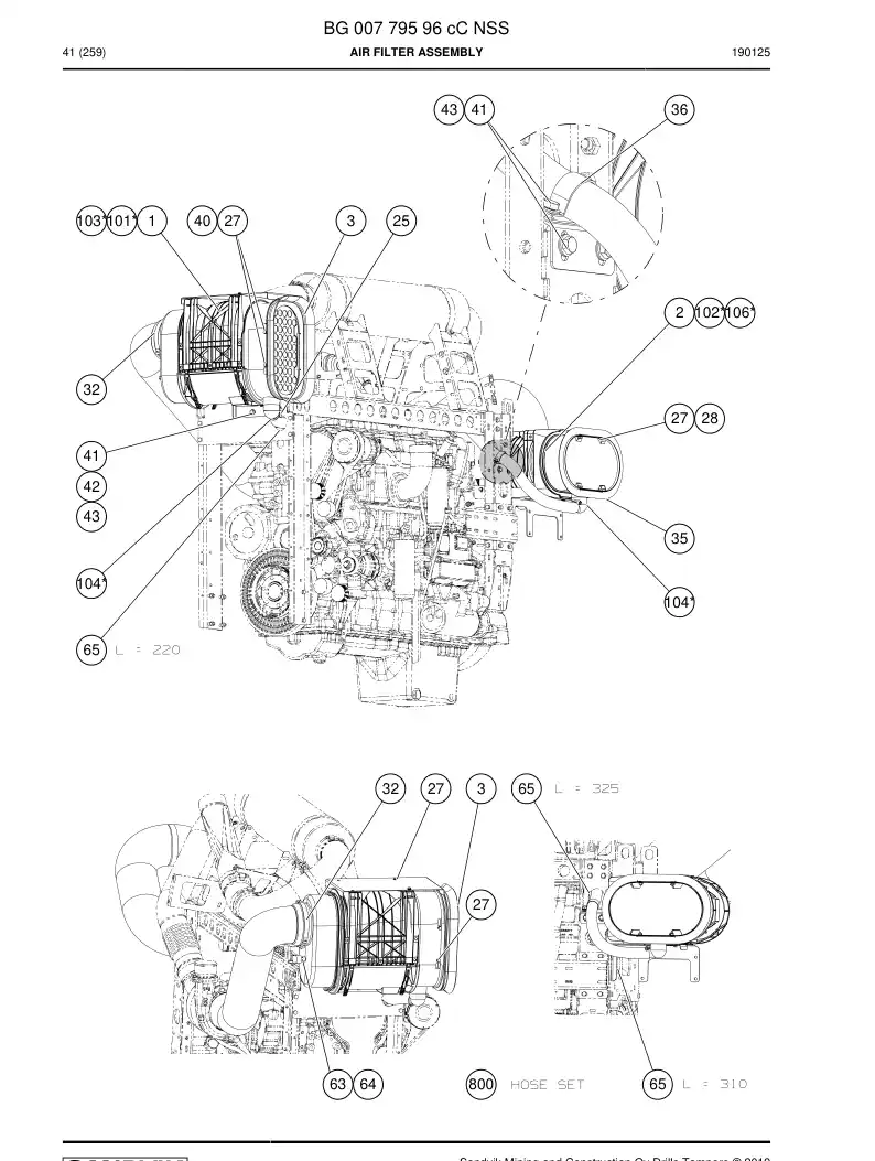BG00357245b BG 003 572 45b Cartridge, Safety - Sandvik Technical Drawing