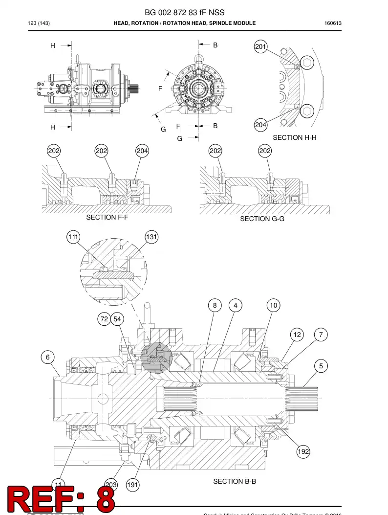 BG00357378a BG 003 573 78a Bushing - Sandvik Technical Drawing