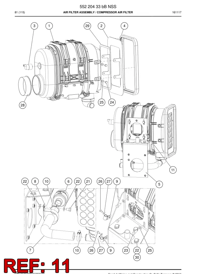 BG00357485a BG 003 574 85a Bracket - Sandvik Technical Drawing