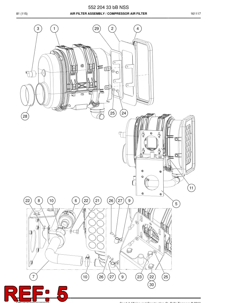 BG00357716a BG 003 577 16a Bracket - Sandvik Technical Drawing