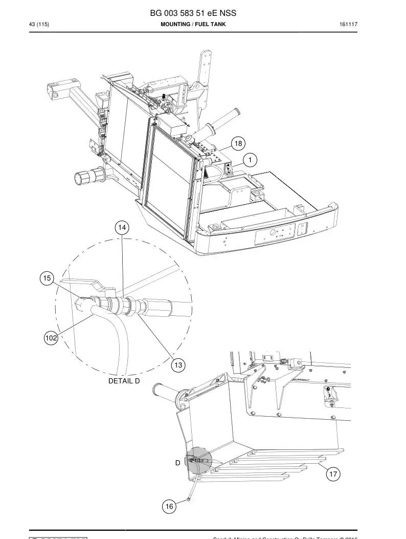 BG00358351e BG 003 583 51e Mounting - Sandvik Technical Drawing