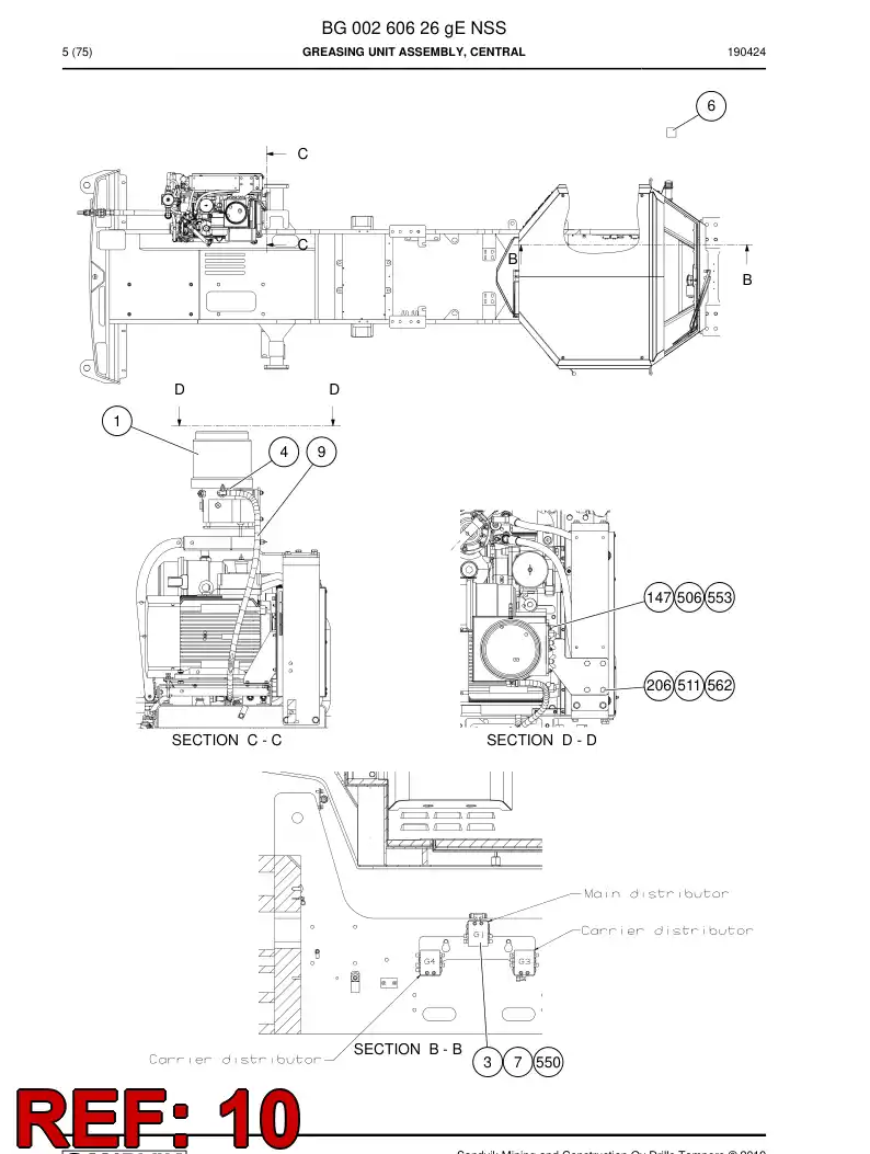 BG00358679c BG 003 586 79c Harness, Wiring - Sandvik Technical Drawing