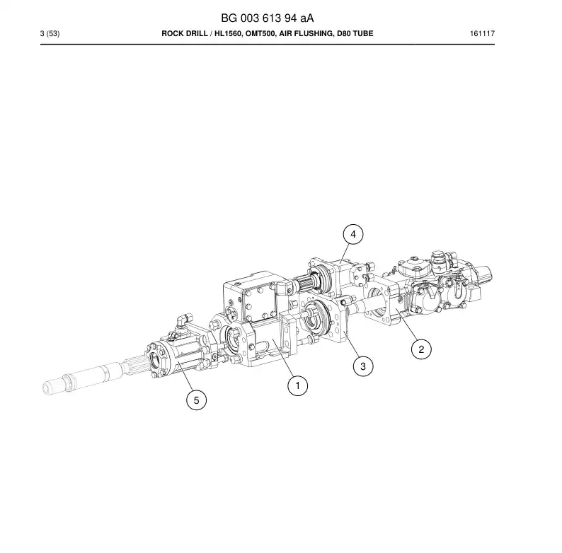 BG00358781a BG 003 587 81a Seal Kit - Sandvik Technical Drawing