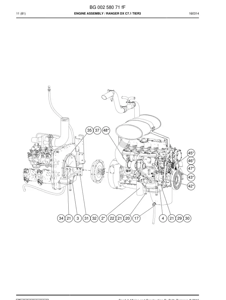 BG00358810a BG 003 588 10a Clamp, Pipe - Sandvik Technical Drawing