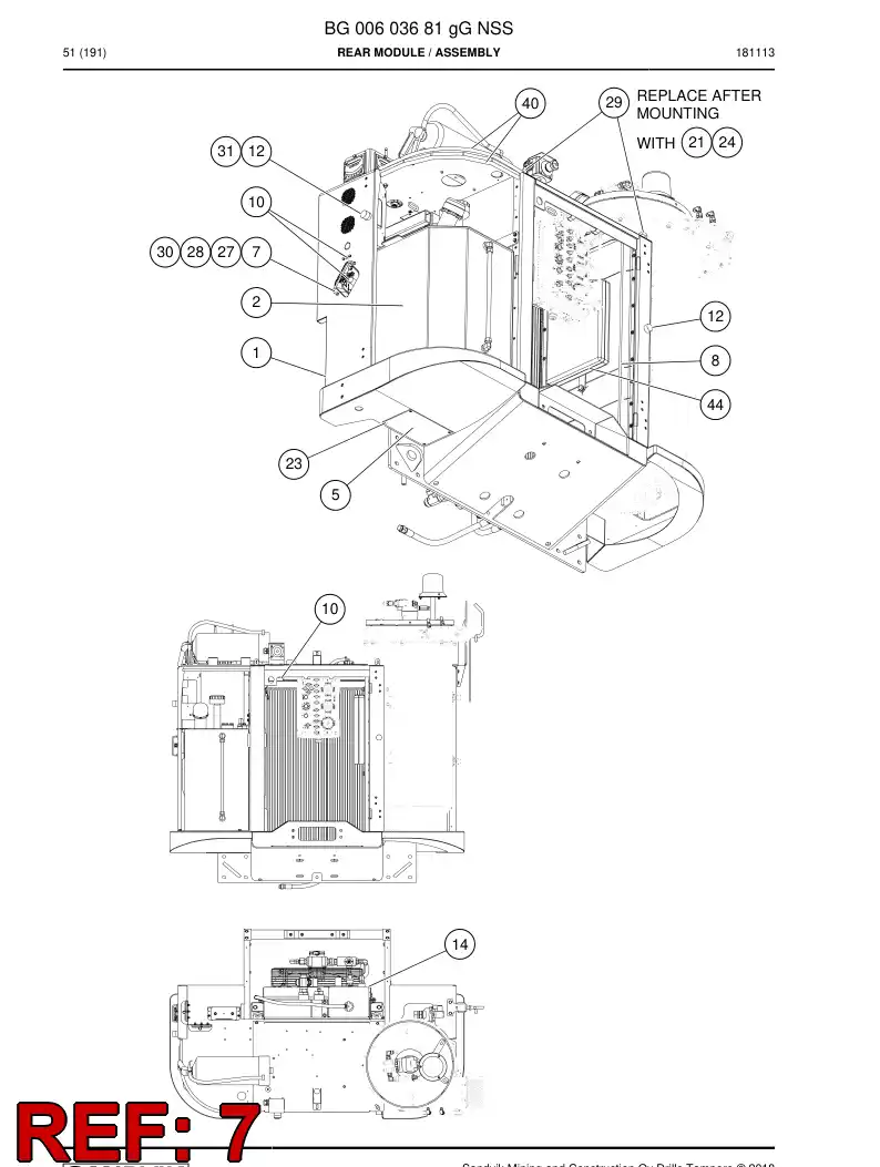 BG00359185a BG 003 591 85a Guard - Sandvik Technical Drawing