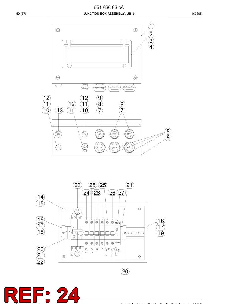 BG00360085a BG 003 600 85a Circuit Breaker - Sandvik Technical Drawing
