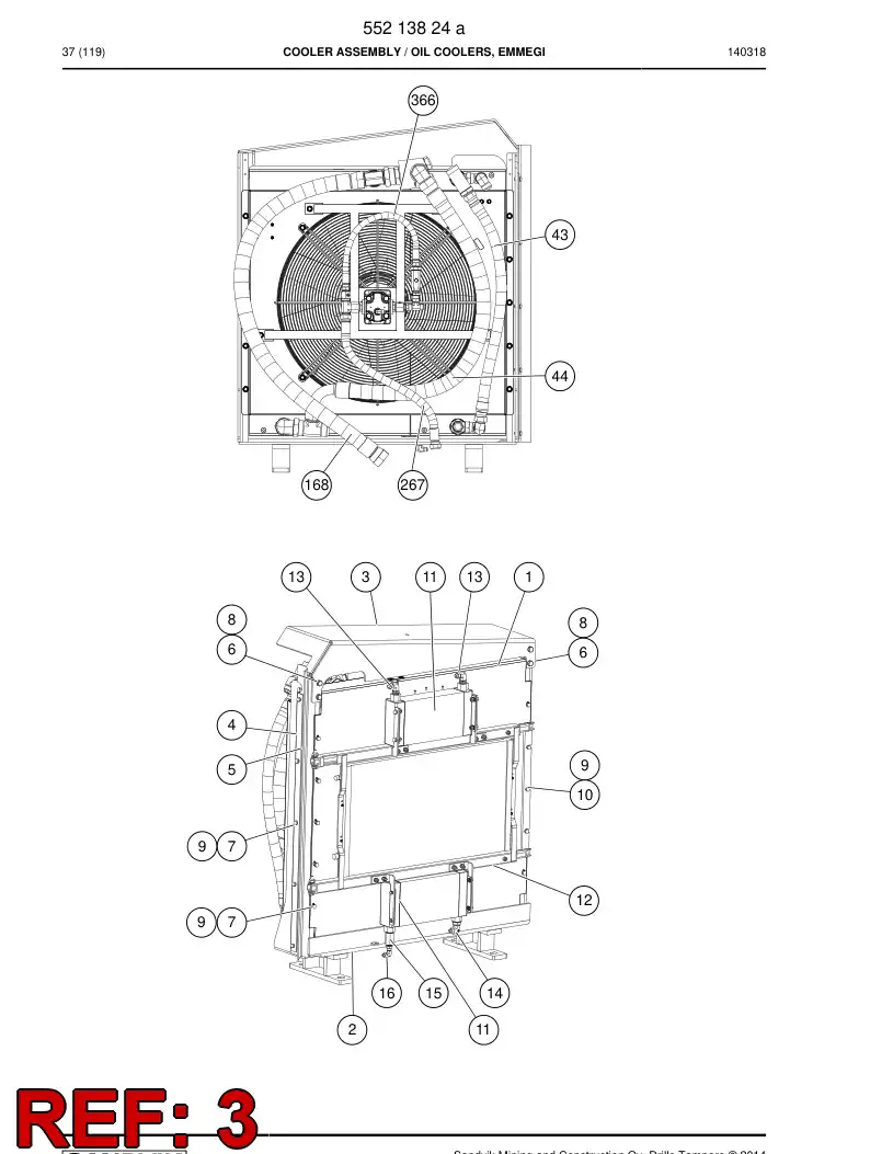 BG00360241a BG 003 602 41a Plate, Cover - Sandvik Technical Drawing