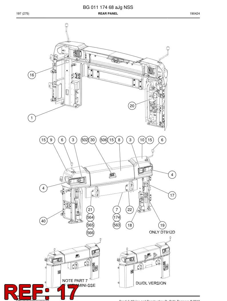BG00360538b BG 003 605 38b Electrical Assembly - Sandvik Technical Drawing