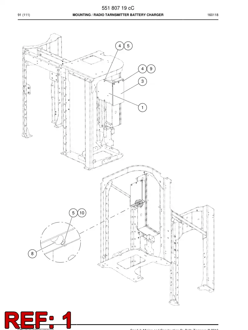 BG00361068b BG 003 610 68b Bracket - Sandvik Technical Drawing