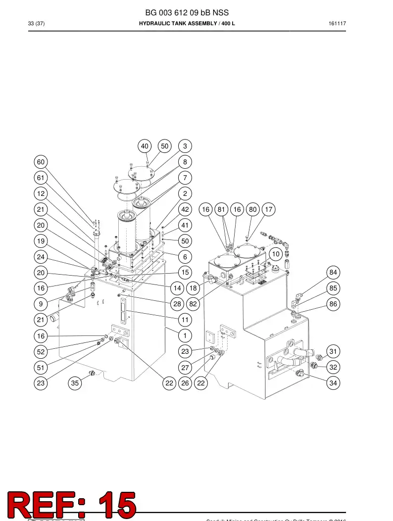 BG00361219a BG 003 612 19a Connector - Sandvik Technical Drawing