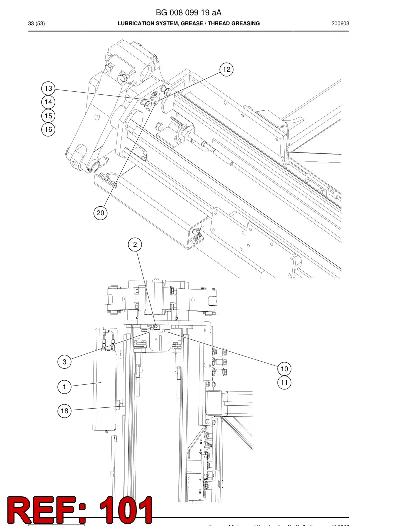 BG00362310b BG 003 623 10b Hosing Set - Sandvik Technical Drawing