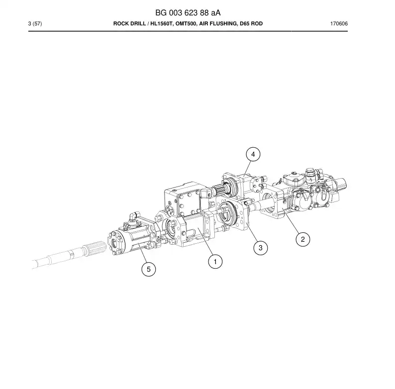 BG00362412a BG 003 624 12a Seal Kit - Sandvik Technical Drawing
