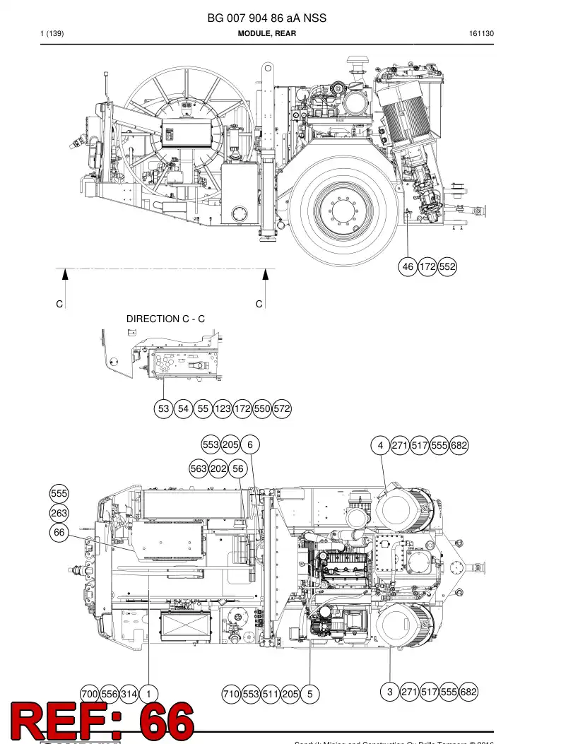 BG00362469b BG 003 624 69b Bracket, Mounting - Sandvik Technical Drawing