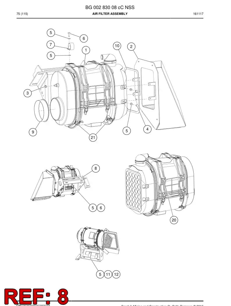 BG00363934a BG 003 639 34a Bracket - Sandvik Technical Drawing