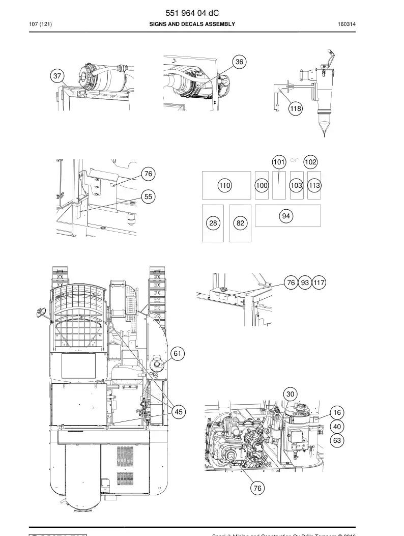 BG00365307a BG 003 653 07a Sign - Sandvik Technical Drawing