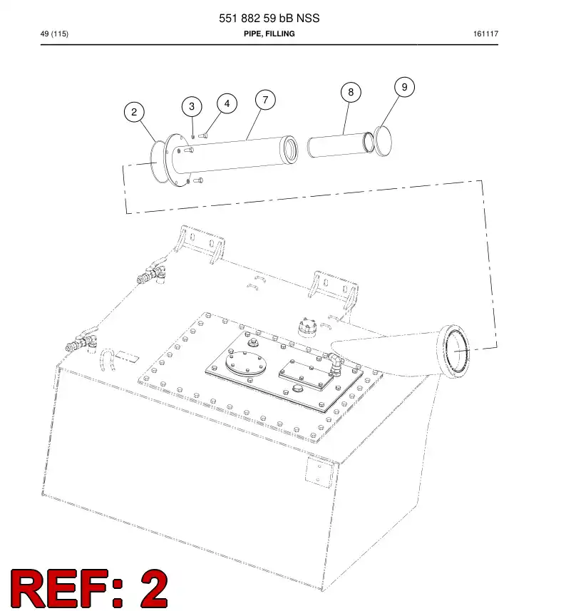 BG00365384a BG 003 653 84a O-Ring - Sandvik Technical Drawing