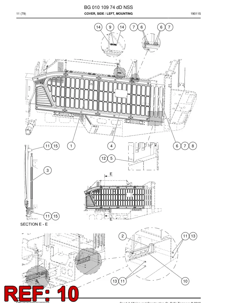 BG00365488a BG 003 654 88a Buffer, Rubber - Sandvik Technical Drawing