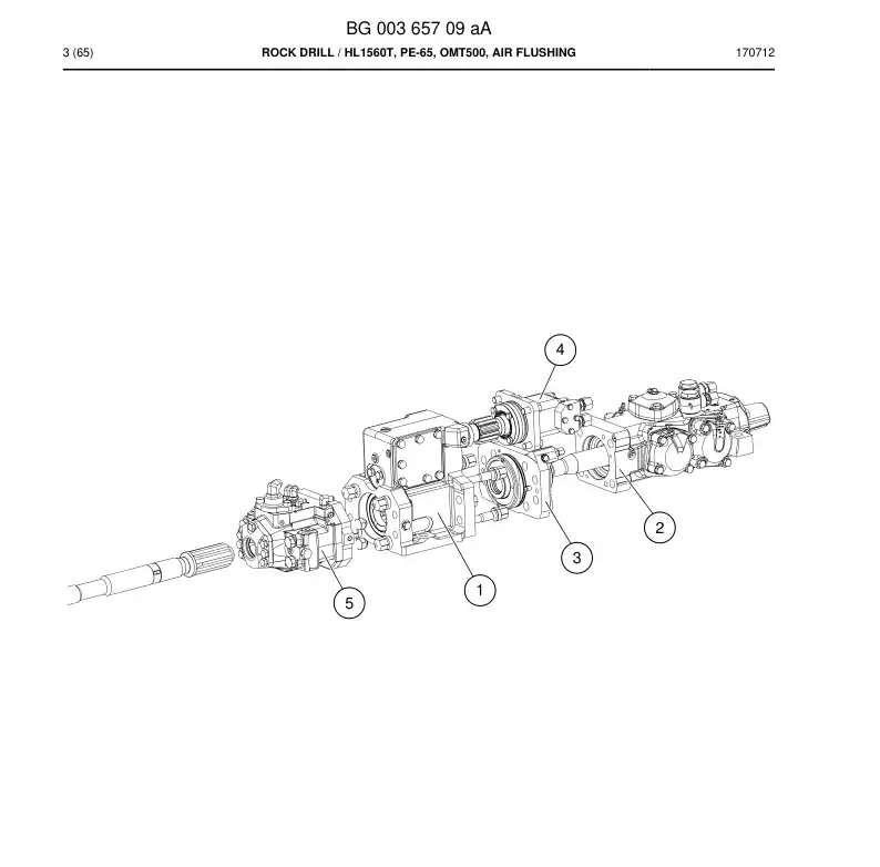 BG00365720a BG 003 657 20a Seal Kit - Sandvik Technical Drawing