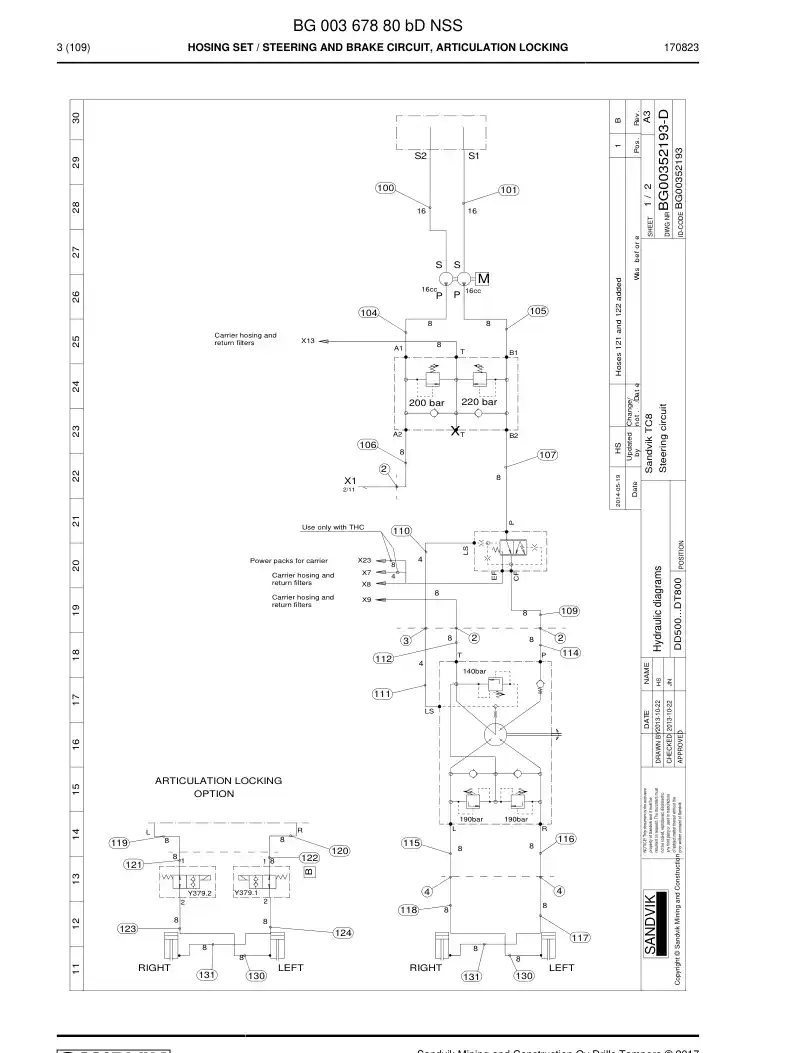 BG00367880b BG 003 678 80b Hosing Set - Sandvik Technical Drawing