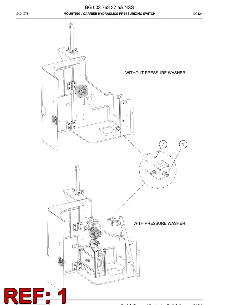 BG00367953b BG 003 679 53b Electrical Assembly - Sandvik Technical Drawing